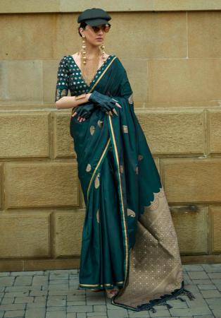 Picture of Sublime Satin & Silk Sea Green Saree