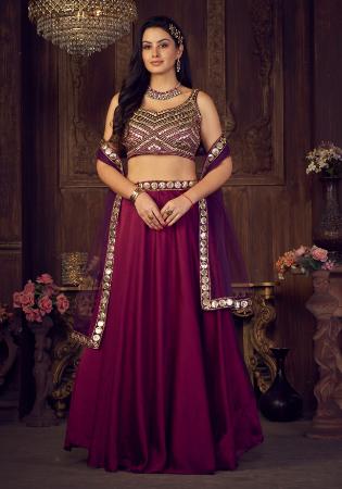 Picture of Lovely Silk Purple Lehenga Choli