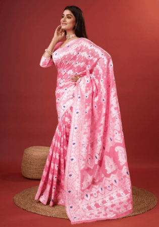 Picture of Enticing Cotton Light Coral Saree