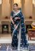 Picture of Ravishing Silk Navy Blue Saree