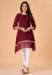 Picture of Delightful Georgette Saddle Brown Kurtis & Tunic