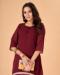 Picture of Delightful Georgette Saddle Brown Kurtis & Tunic