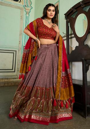 Picture of Classy Silk Dim Gray Lehenga Choli