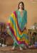 Picture of Excellent Silk Dark Cyan Straight Cut Salwar Kameez