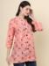 Picture of Statuesque Cotton Dark Salmon Kurtis & Tunic