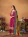 Picture of Chiffon & Silk Deep Pink Straight Cut Salwar Kameez