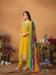 Picture of Chiffon & Silk Golden Rod Straight Cut Salwar Kameez