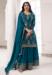 Picture of Gorgeous Chiffon Teal Straight Cut Salwar Kameez