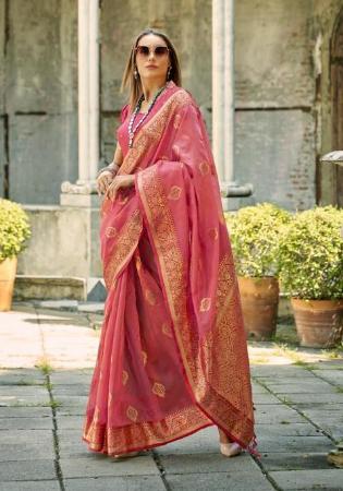 Picture of Marvelous Silk Indian Red Saree