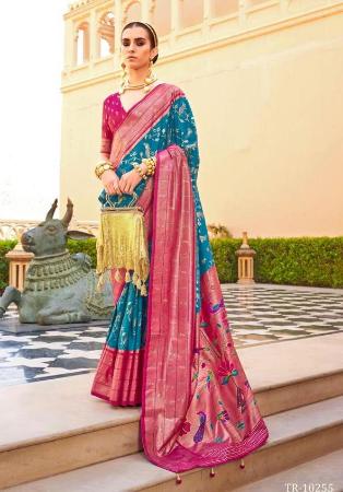 Picture of Grand Silk Crimson Saree