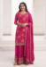 Picture of Chiffon Medium Violet Red Straight Cut Salwar Kameez