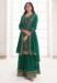 Picture of Chiffon Forest Green Straight Cut Salwar Kameez