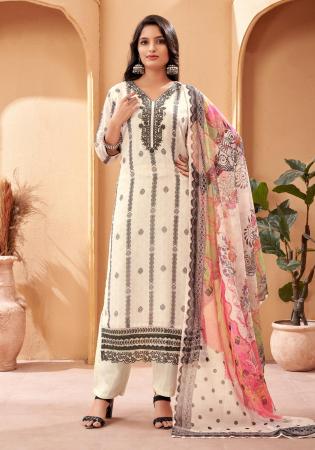 Picture of Organza Antique White Readymade Salwar Kameez