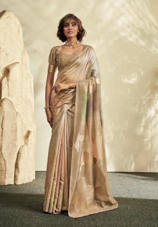 Picture of Graceful Chiffon Dark Khaki Saree