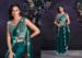 Picture of Resplendent Crepe & Satin & Silk Olive Saree