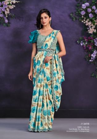 Picture of Magnificent Crepe & Satin & Silk Tan Saree