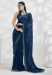 Picture of Well Formed Chiffon & Georgette Midnight Blue Saree