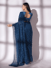 Picture of Fascinating Georgette Midnight Blue Saree