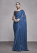 Picture of Delightful Chiffon & Georgette Dark Slate Blue Saree