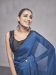 Picture of Delightful Chiffon & Georgette Dark Slate Blue Saree