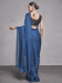 Picture of Delightful Chiffon & Georgette Dark Slate Blue Saree