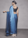 Picture of Resplendent Chiffon & Georgette Steel Blue Saree