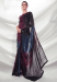 Picture of Nice Georgette Dark Slate Grey Saree