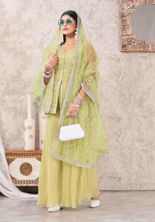 Picture of Ideal Georgette Burly Wood Readymade Salwar Kameez