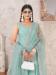 Picture of Georgette Dark Sea Green Readymade Salwar Kameez