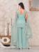 Picture of Georgette Dark Sea Green Readymade Salwar Kameez