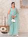 Picture of Georgette Dark Sea Green Readymade Salwar Kameez