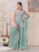 Picture of Georgette Dark Sea Green Readymade Salwar Kameez