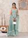 Picture of Georgette Dark Sea Green Readymade Salwar Kameez