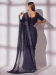 Picture of Sublime Georgette Midnight Blue Saree