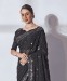 Picture of Grand Chiffon & Georgette Dark Slate Grey Saree