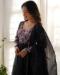 Picture of Cotton & Silk Black Readymade Salwar Kameez