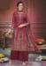 Picture of Resplendent Chiffon Maroon Straight Cut Salwar Kameez