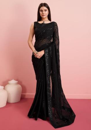 Picture of Taking Georgette Black Saree