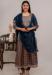 Picture of Rayon & Cotton Navy Blue Readymade Salwar Kameez