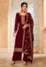 Picture of Fascinating Georgette Maroon Straight Cut Salwar Kameez