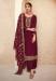 Picture of Well Formed Georgette Maroon Straight Cut Salwar Kameez