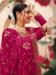 Picture of Georgette Dark Red Straight Cut Salwar Kameez