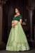 Picture of Charming Net & Silk Dark Khaki Lehenga Choli