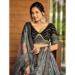 Picture of Sightly Chiffon Dark Grey Lehenga Choli