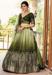 Picture of Statuesque Chiffon Dark Olive Green Lehenga Choli