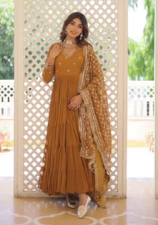 Picture of Wonderful Georgette Sienna Readymade Gown