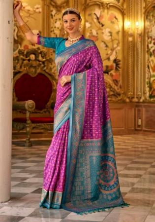 Picture of Sublime Silk Medium Violet Red Saree