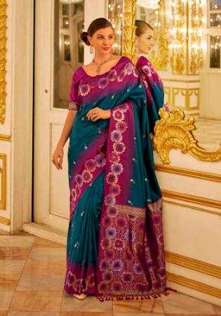 Picture of Marvelous Silk Teal Saree