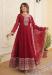 Picture of Delightful Georgette Maroon Readymade Gown