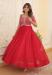 Picture of Exquisite Georgette Fire Brick Readymade Gown